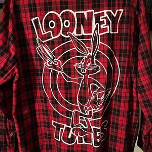 Cakeworthy looney tunes flannel size XL